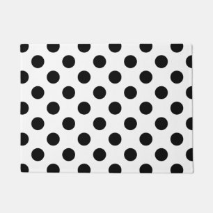 Paillasson Pois noirs en blanc