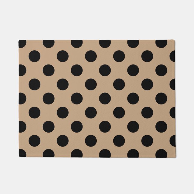 Paillasson Pois noirs sur beige (Devant)