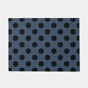 Paillasson Pois noirs sur gris-bleu