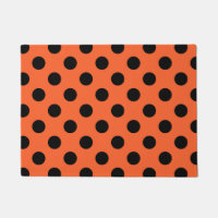 Pois noirs sur orange