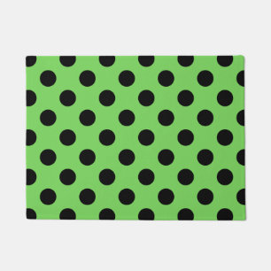Paillasson Pois noirs sur vert citron