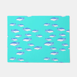 Paillasson Poisson bleu turquoise
