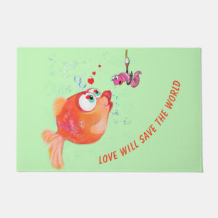 Paillasson Poisson et ver Paillasse - Amour
