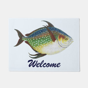 Paillasson Poisson tropical opah, animal aquatique marin vint