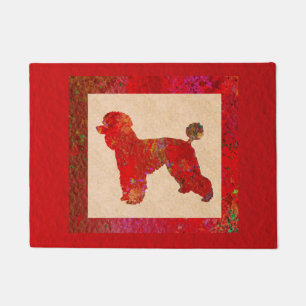 Paillasson Poodle rouge