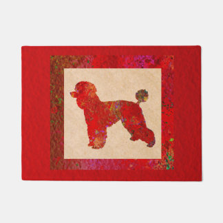 Paillasson Poodle rouge