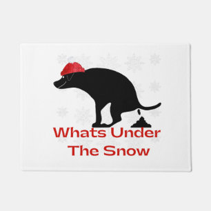 Paillasson Pooping Dog What's Under the Snow