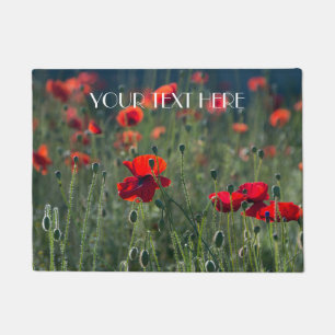 Paillasson Poppies rouges Fleurs Nature Floral