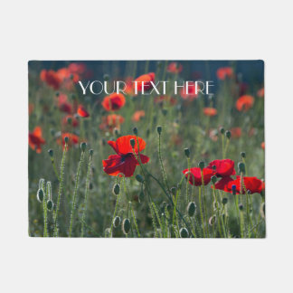 Paillasson Poppies rouges Fleurs Nature Floral