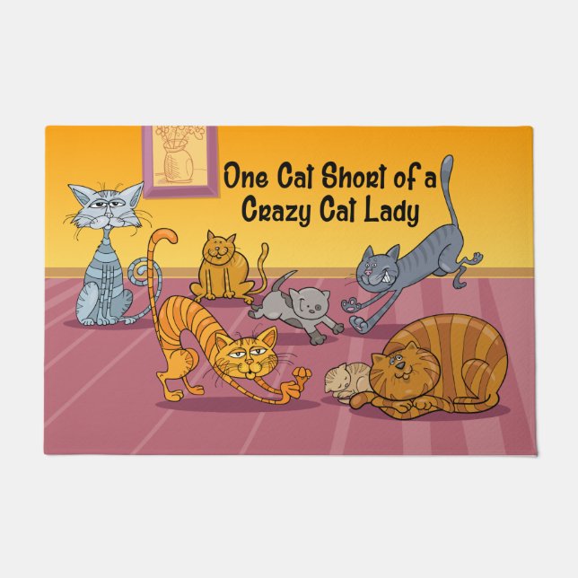 Paillasson Pormat Crazy Cat Lady (Devant)