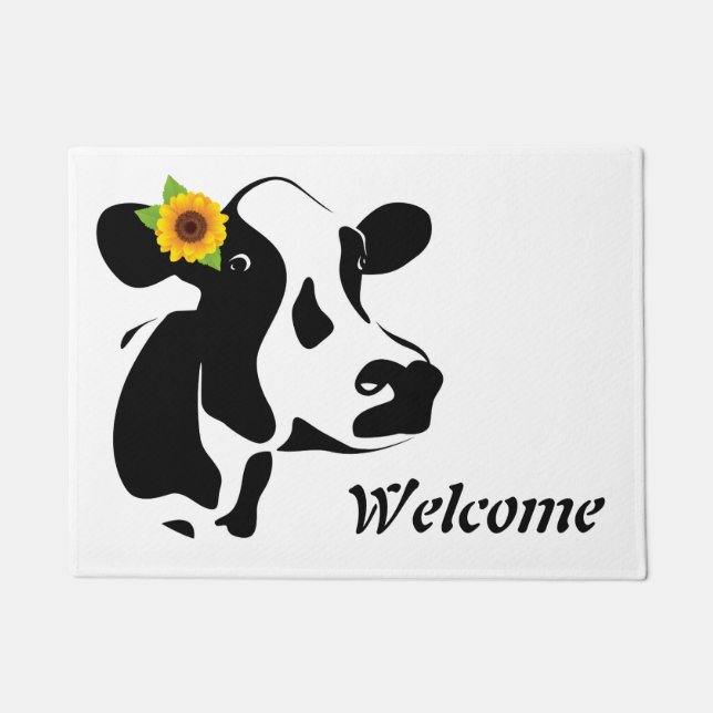 Paillasson Pormat de vache de bienvenue (Devant)
