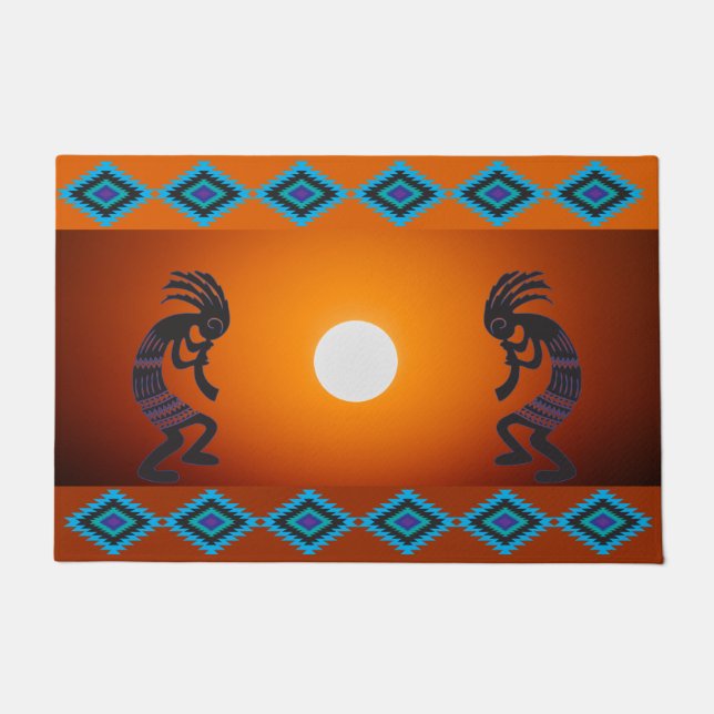 Paillasson Pormat Sun Kokopelli du sud-ouest (Devant)