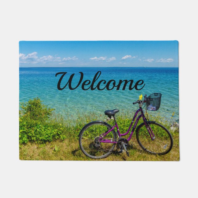 Paillasson Port de bienvenue pour vélo de l'île Mackinac (Devant)
