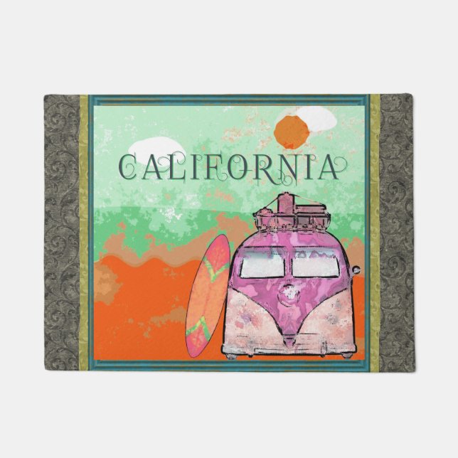 Paillasson Port de l'affiche de voyage en Californie (Devant)