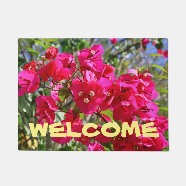 Paillasson Porte Bougainvilliers Tropical Flower (Devant)