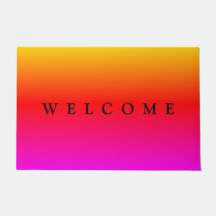 Paillasson Porte colorée Bienvenue