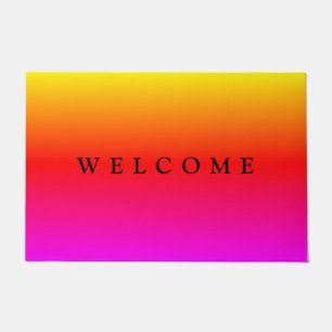 Paillasson Porte colorée Couleurs arc-en-ciel Bienvenue