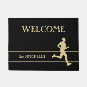 Paillasson Porte d'accueil Gold Silhouette Runner