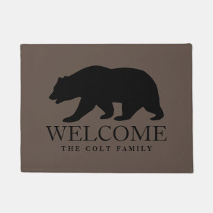 Paillasson Porte d'accueil personnalisée avec logo d'ours no