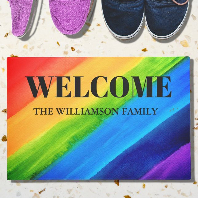 Paillasson Porte d'accueil Rainbow personnalisée (Créateur téléchargé)