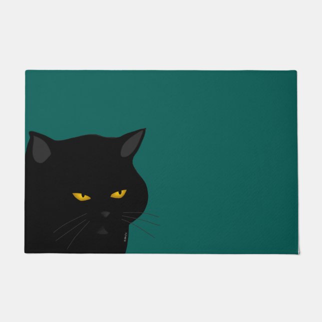 Paillasson Porte de chat noir (Devant)