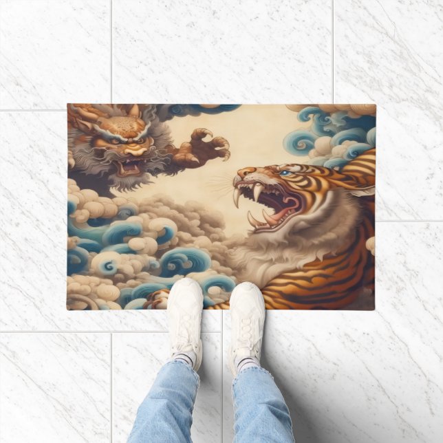Paillasson Porte de dragon de tigre (Intérieur)