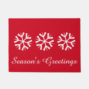 Paillasson Porte de flocon de neige Joyeuses Fêtes