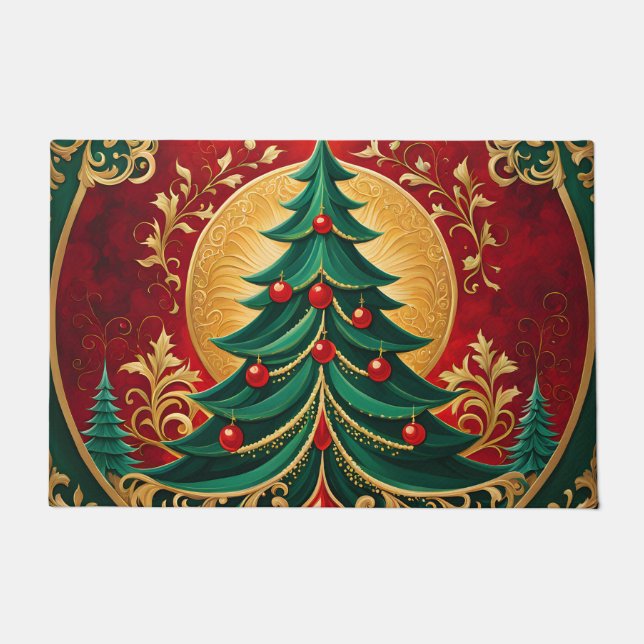 Paillasson Porte de Noël Arbre (Devant)