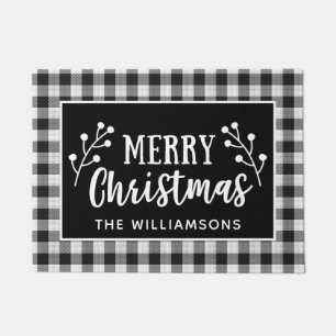 Paillasson Porte de Noël de la ferme Black Check