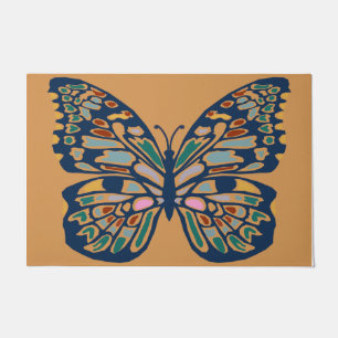 Paillasson Porte de papillon coloré, Beau Papillon