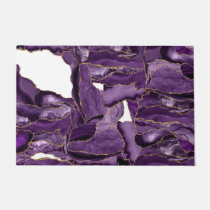 Paillasson Porte de parties scintillant violet et or