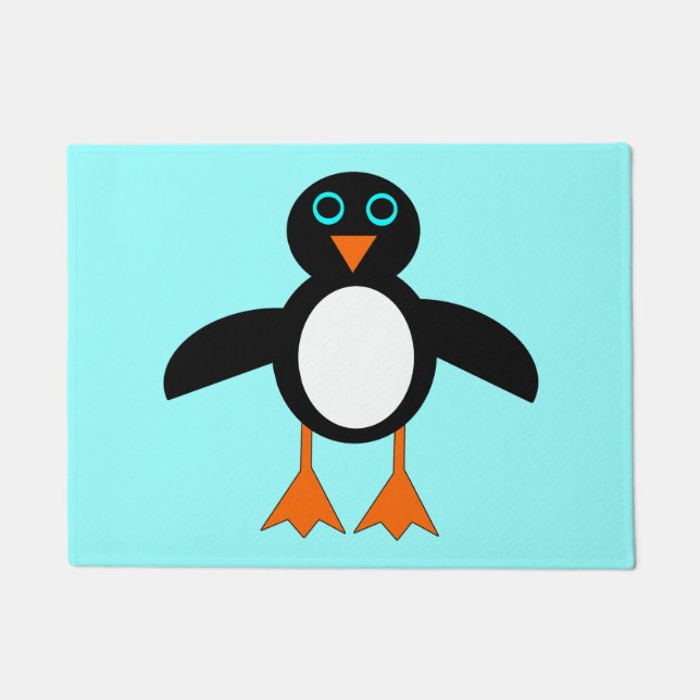 Paillasson Porte de pingouin mignonne (Devant)