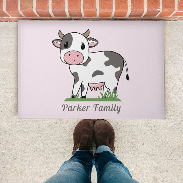 Paillasson Porte de vache mignonne (Cute Cow Doormat)