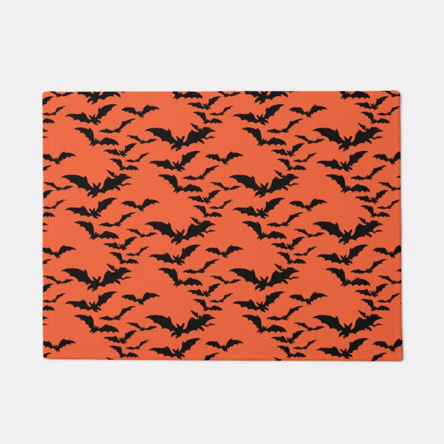 Paillasson Porte d'Halloween chauves-souris (Devant)