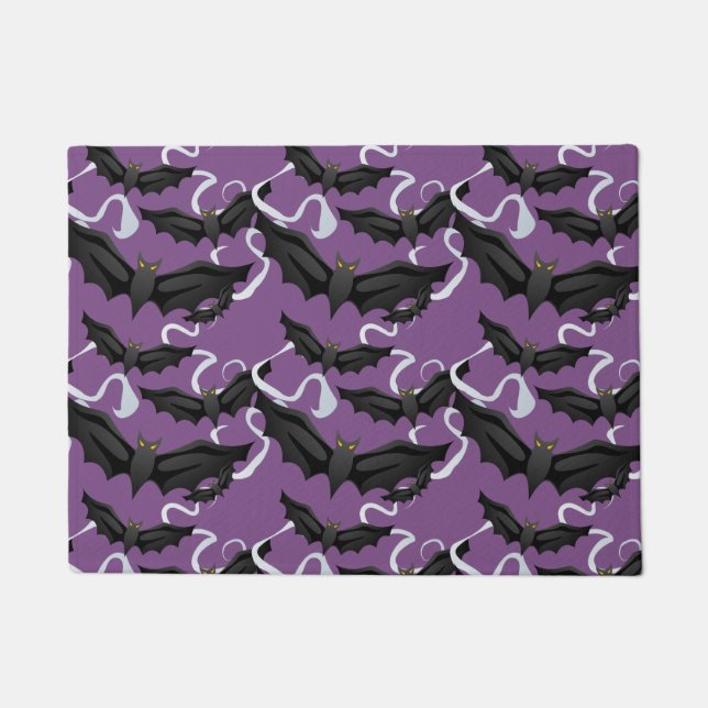 Paillasson Porte d'Halloween chauves-souris (Devant)