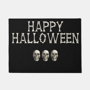 Paillasson Porte d'Halloween/Mat/Crâne de bienvenue