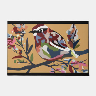 Paillasson Porte d'oiseaux amusant, Mat d'amoureux des oiseau