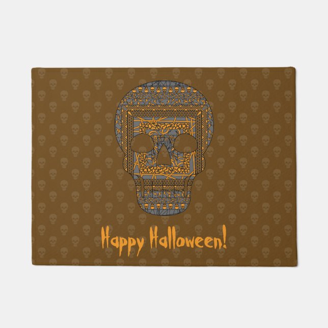 Paillasson Porte du crâne Halloween (Devant)