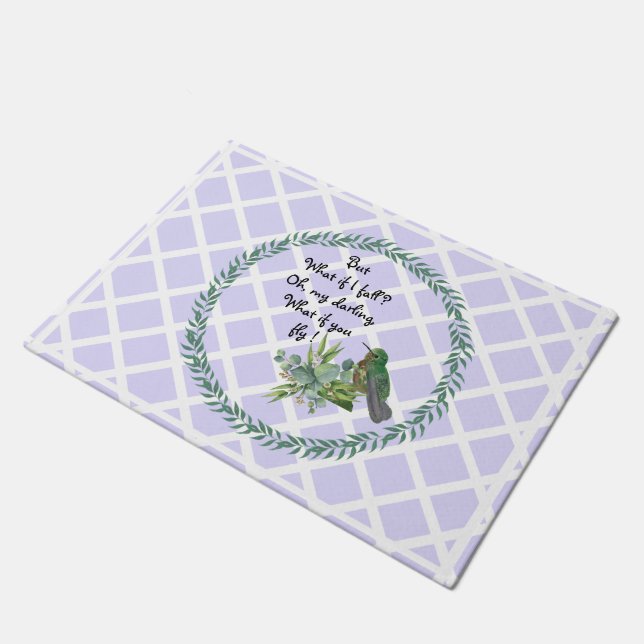 Paillasson Porte-Feuilles de colibris de lavande (Incliné)