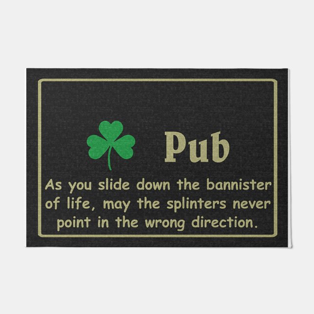 Paillasson Porte Lucky Leaf, Citations simples Mat (Devant)