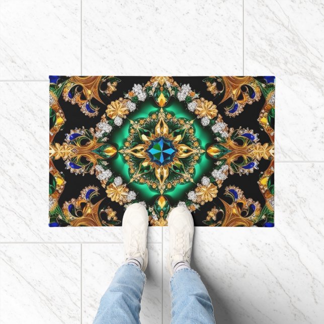 Paillasson Porte Mat avec design de couleurs brésiliennes (Intérieur)