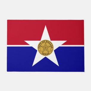 Paillasson Porte Mat avec Drapeau de Dallas City
