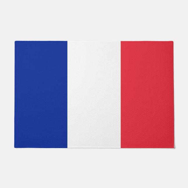 Paillasson Porte Mat avec Drapeau de France (Devant)