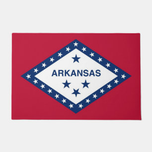 Paillasson Porte Mat avec Drapeau de l'Arkansas Etat, USA