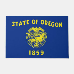 Paillasson Porte Mat avec Drapeau de l'Etat de l'Oregon, USA