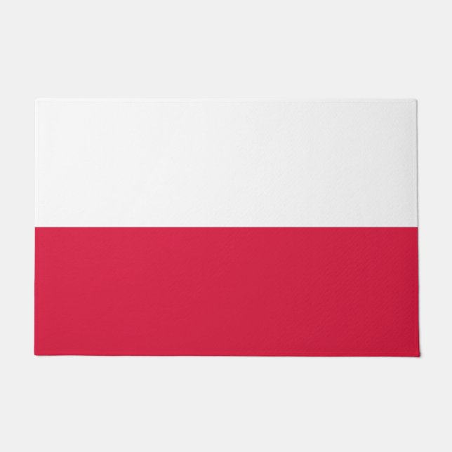 Paillasson Porte Mat avec Drapeau de Pologne (Devant)