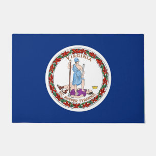 Paillasson Porte Mat avec Drapeau de Virginie State, USA