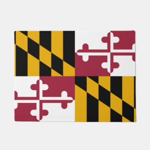 Paillasson Porte Matt de drapeau d'état du Maryland