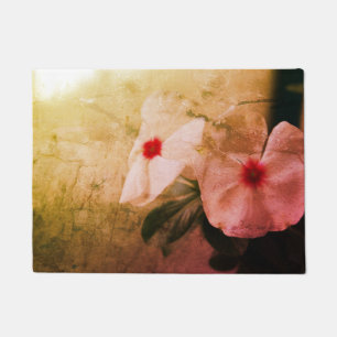 Paillasson Porte photo rétro Fleurs Mat