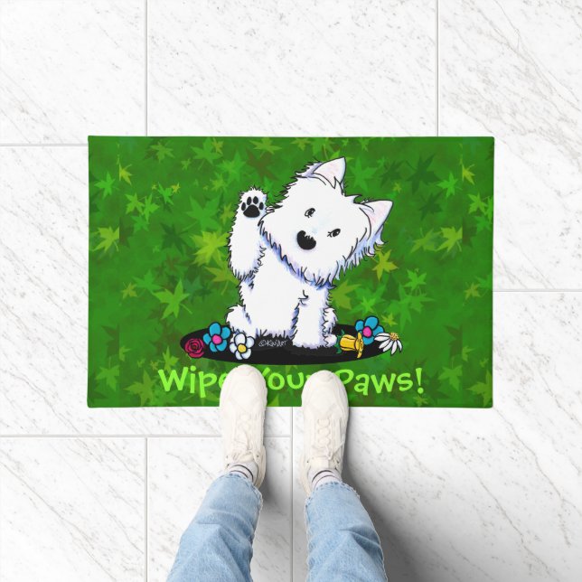 Paillasson Porte Westie de l'aide de jardin (Intérieur)